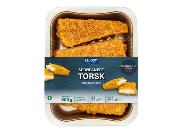 sprøpanert torskefilet, produkt