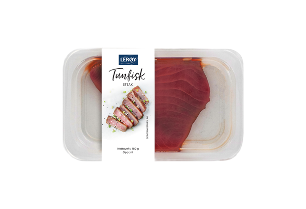 Produktpakning Lerøy tunfisk steak 180g